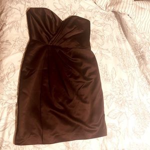 Chocolate brown used bridesmaid dress